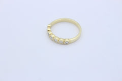 Wunderschöner Damen Ring Halb Memory-Ring aus 14k/ 585er Gelbgold mit Brillanten