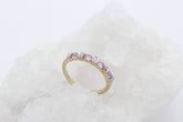 Zarter Juwelen Damen Ring aus 375 / 9k Gelbgold mit Farbsteine & Diamanten