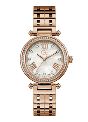 Gc Damenuhr Armbanduhr Y46003L1MF Rosegold Edelstahl Perlmutt Zifferblatt 36 mm