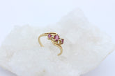 Juwelen Damen Ring aus 585 / 14k Gelbgold mit Rubin & Diamanten | Gr. 52