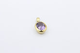 Schöner schlichter Anhänger aus 333 / 8 Karat Gelbgold mit ein Amethyst