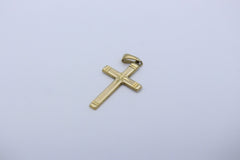 Kreuz Gold Anhänger aus 333 / 8k Gelbgold Unisex Kreuzanhänger