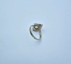 Schöner Damen Ring aus 875 Silber mit Zirkonia in Prinzessschliff Gr. 59