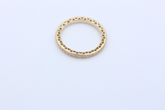 Pandora Funkeln & Herzen Memory Ring 585 / 14K Gelbgold Cubic Zirkonia Wie Neu