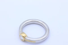 Massiver Platin / Gold Ring aus 950 Platin mit ein Brillant ca. 0,30 ct.