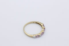 Zarter Juwelen Damen Ring aus 375 / 9k Gelbgold mit Farbsteine & Diamanten
