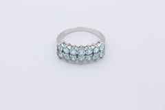 Schöner R&C Goldschmiedearbeit Damen Ring aus 750/18k Weißgold mit Aquamarine