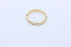 Wunderschöner Damen Ring Halb Memory aus 750 / 18K Gelbgold mit Brillanten