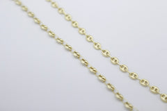 Christ Halskette Bohnenkette Schlicht aus 585 / 14k Gelbgold 50cm Top Zustand