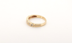 Goldring 14 Karat 585 mit 7 echten Diamanten Halb Memory Damen Gr. 60