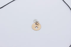 Guido Maria Kretschmer by Christ Plakette 585 Rotgold mit Nylon Halskette