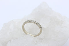Zarter Diamant Damen Ring Halb Memory aus 585 / 14K Weißgold mit 12 Brillanten