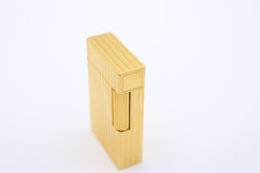 ST. Dupont Feuerzeug No. 4148 Vergoldet mit Wempe Zertifikat & Ersatzfeuersteine