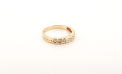 Goldring 14 Karat 585 mit 7 echten Diamanten Halb Memory Damen Gr. 60