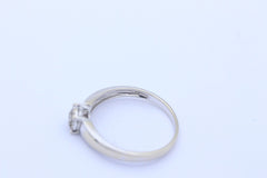 Schöner Damen Ring aus 585 / 14k Weißgold mit Brillanten ca. 0,10 ct. | Gr. 63