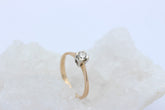 Solitär Damen Ring aus 585 / 14k Gelbgold mit ein Brillant ca. 0,25 ct.