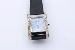 Coster Diamonds Damen Armbanduhr Quartz Edelstahl Silber Leder Schwarz 21 mm