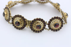 Granat Schmuck Damen Armband aus 333 / 8K Gelbgold mit Granaten