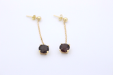Wunderschöne Ohrhänger Ohrschmuck aus 585 / 14k Gelbgold mit je ein Granat Stein