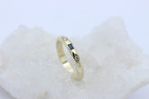 Zarter Damen Juwelen Ring aus 333 / 8k Gelbgold mit ein Saphir & Brillanten