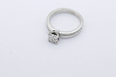 Schöner Damen Ring aus 585 / 14 Karat Weißgold mit Brillanten | Gr. 52