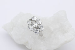 Wunderschöner Damen Ring aus 375/9k Weißgold mit echte Edelsteine & Diamanten