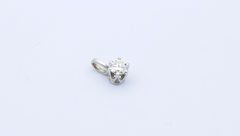 Zarter 585 Weißgold Anhänger Diamant 14K Solitär Brillantanhänger ca. 0,30 ct.