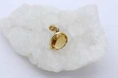 Schöner Anhänger aus 585 / 14K Gelbgold mit ein Citrin Edelstein
