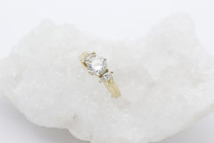 Wunderschöner Damen Ring aus 585 / 14k Gelbgold mit Zirkonia Edelsteine | Gr. 51