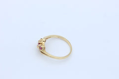 Juwelen Damen Ring aus 585 / 14k Gelbgold mit Rubin & Diamanten | Gr. 52