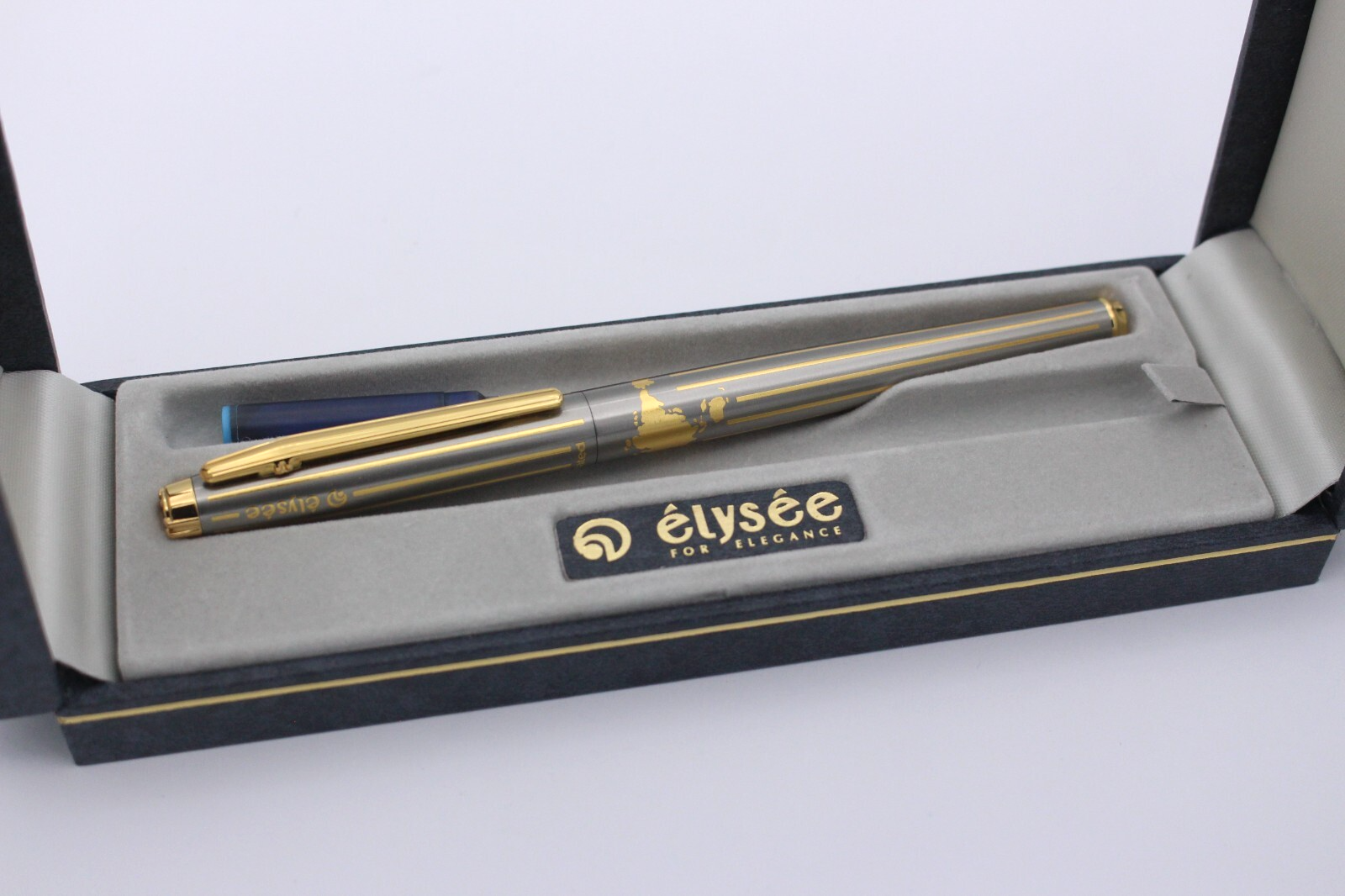 Elysee for Elegance Füller BB Füllfederhalter 24 Karat Vergoldet Silber Wie Neu