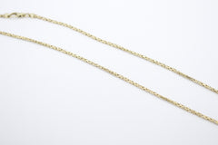 Schöne Zarte Schlichte Königskette Halskette 585 / 14k Gelbgold 58 cm