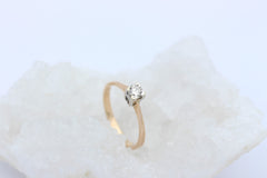 Solitär Damen Ring aus 585 / 14k Gelbgold mit ein Brillant ca. 0,25 ct.