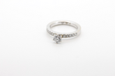 Eleganter 750er 18K Weißgold Goldring mit Diamanten Hochwertiger Schmuck Gr. 51