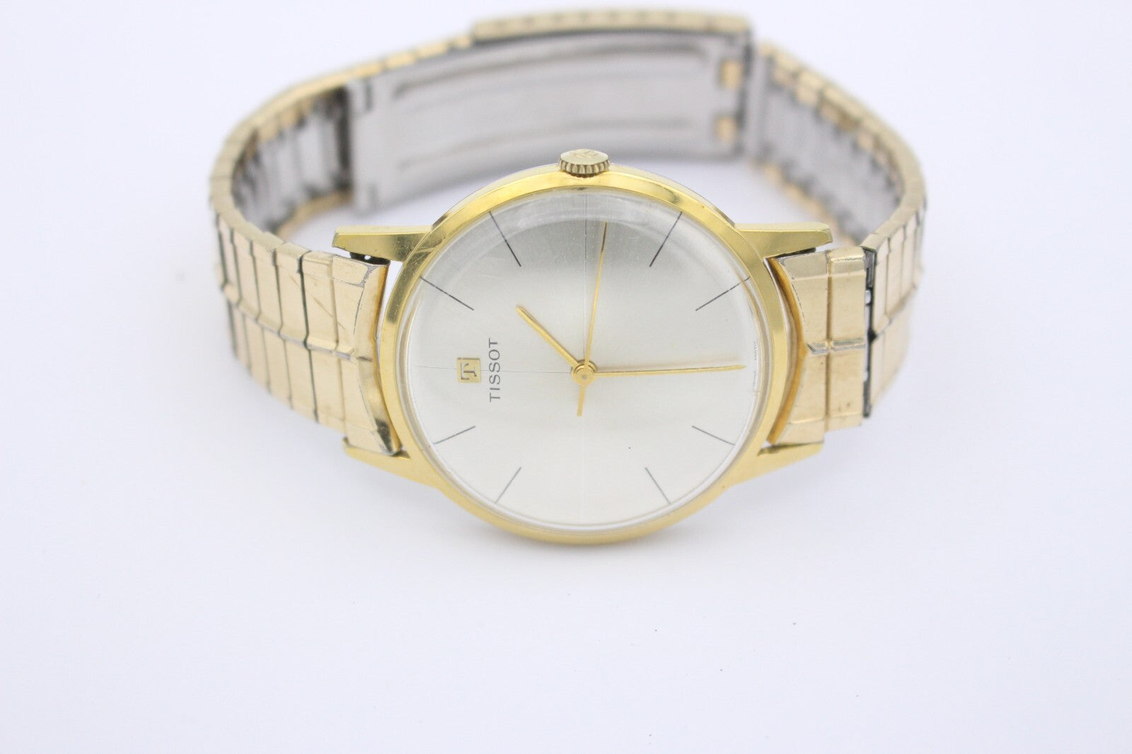 Tissot Herren Uhr Handaufzug Edelstahl Vergoldet Analog 36 mm