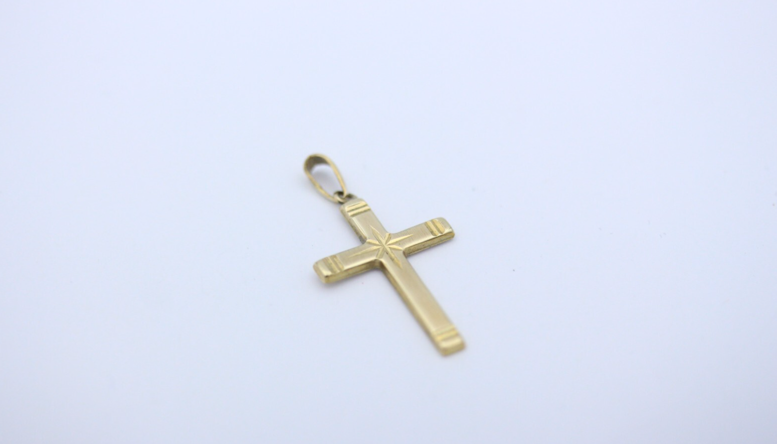 Kreuz Gold Anhänger aus 333 / 8k Gelbgold Unisex Kreuzanhänger