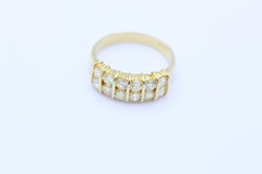 Wunderschöner Damen Diamant Ring aus 585 / 14k Gelbgold mit 12 Brillanten