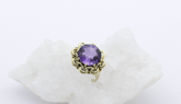 Schöner Amethyst Ring aus 585 / 14 Karat Gelbgold | Gr. 56