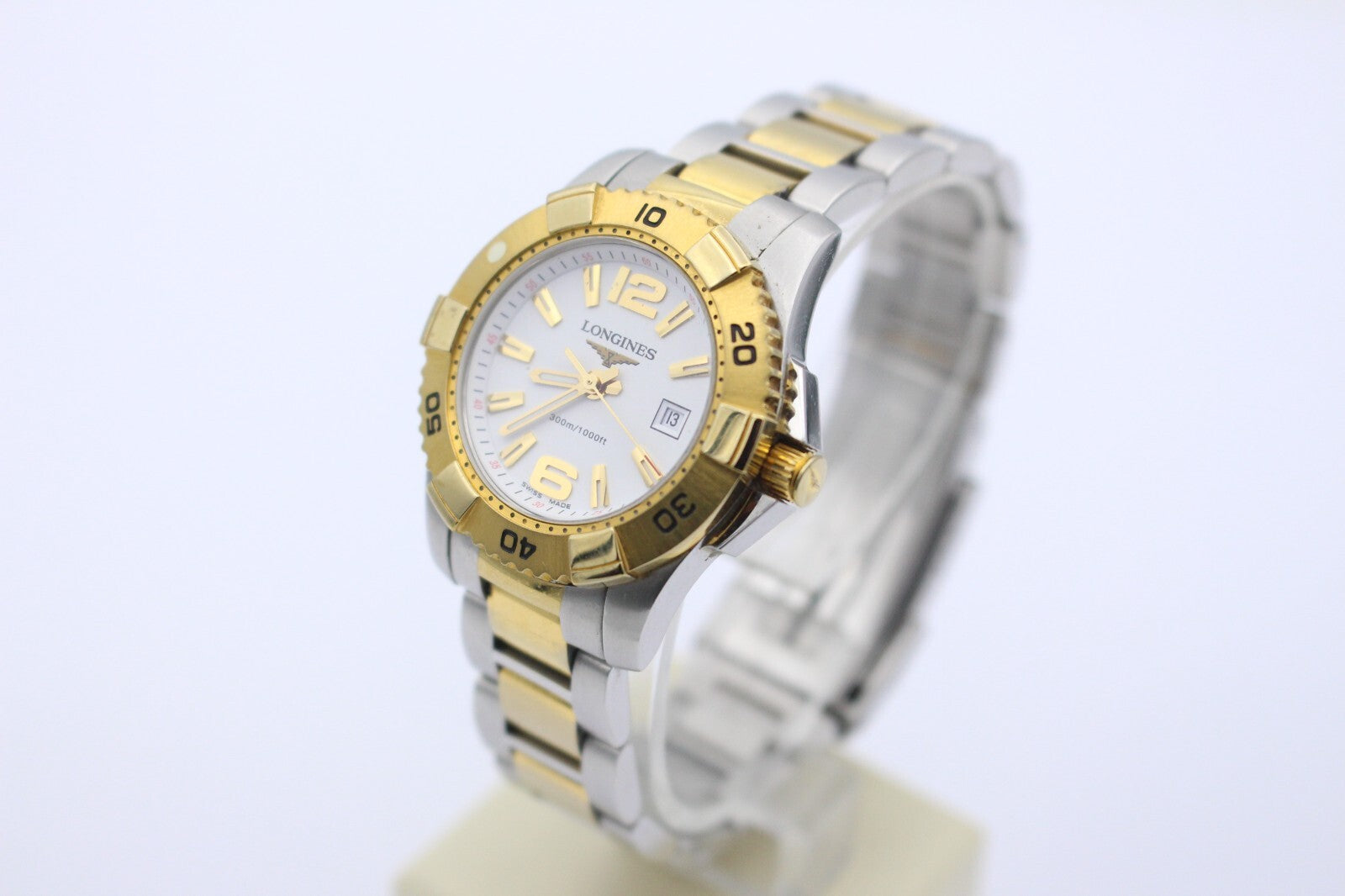 Longines L3.247.3 Hydro Conquest Damen Ladies Quartz Edelstahl Vergoldet 30 mm