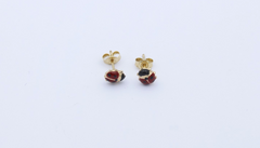 585 Gold Ohrstecker Marienkäfer – 14K Gelbgold, Emaille, Glücksbringer Schmuck