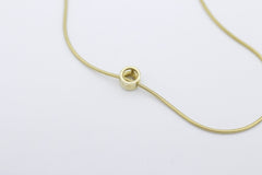 Zarte Halskette mit Diamant Anhänger aus 585 / 14k Gelbgold Brillant 0,15 ct.
