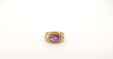 Exklusiver Designer-Ring 18k (750) Gold mit Edelstein & Brillanten Juwelenring