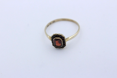 Art-Deco Ring aus 333er / 8K Gelbgold mit Granat Steine | Gr. 62