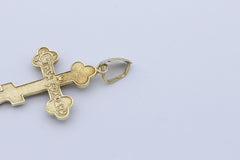 Kreuz Anhänger 585 Gold 14K mit echten Diamanten – Goldkreuz Schmuck massiv