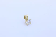 Wunderschöner Damen Anhänger aus 585 / 14k Gelbgold mit ein Zirkonia Edelstein