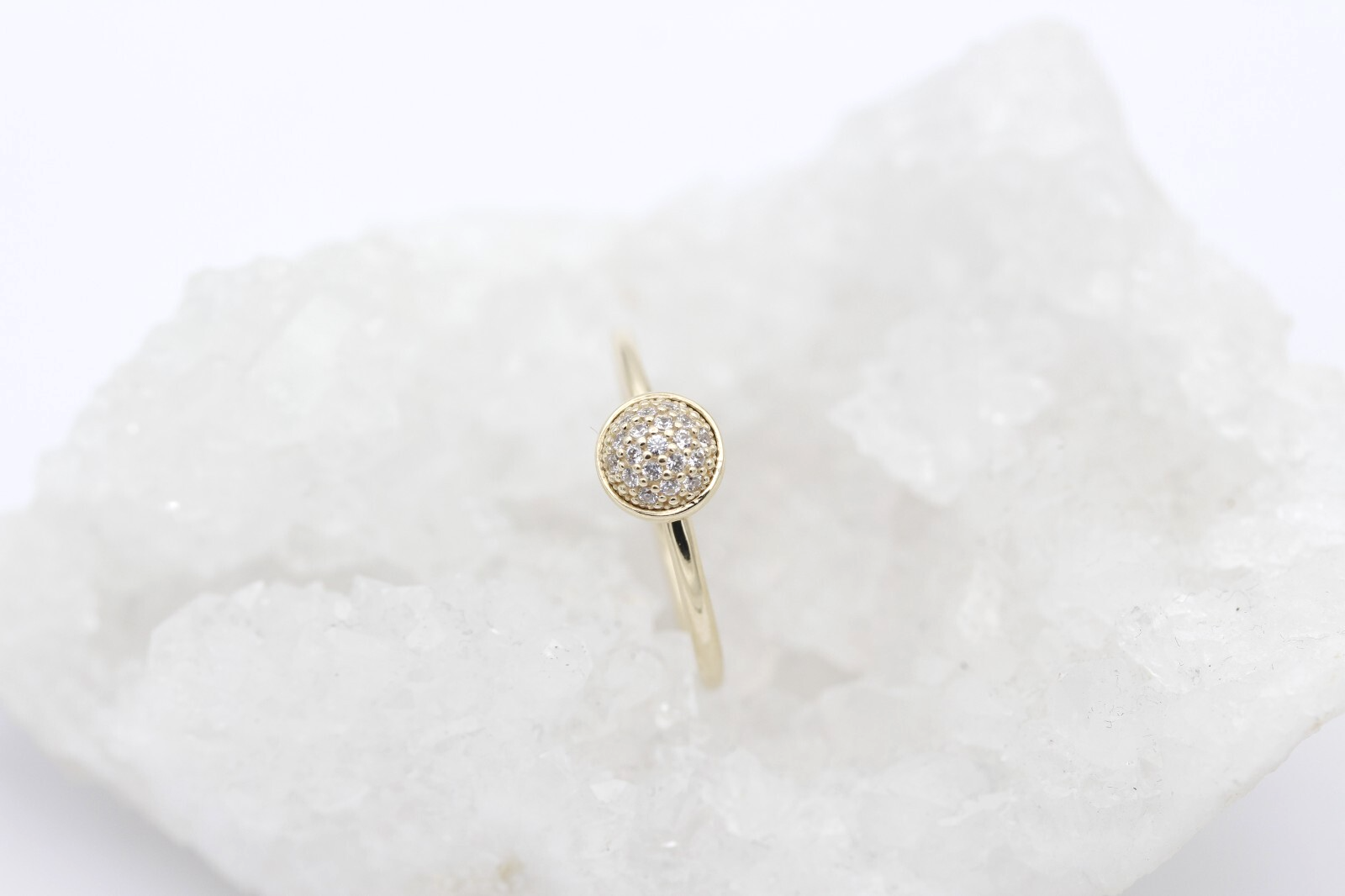 Pandora Damen Ring aus 585 / 14K Gelbgold mit Zirkonia | Gr. 56