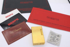 ST. Dupont Feuerzeug No. 4148 Vergoldet mit Wempe Zertifikat & Ersatzfeuersteine