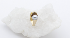 Lapponia Ring Gelbgold aus 585 / 14 Karat mit eine Perle | Gr. 54