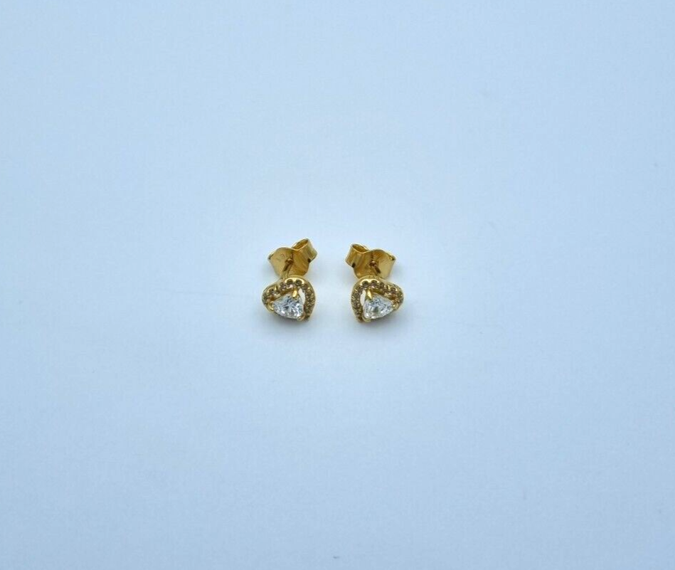 Pandora Damen Ohrstecker 268427C01 Funkelndes Herz Zirkonia Vergoldet