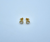 Pandora Damen Ohrstecker 268427C01 Funkelndes Herz Zirkonia Vergoldet